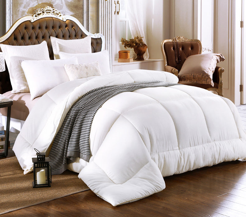 Royal Comforter Microfiber Quilt Doona Blanket (White, 150cm x 200cm)