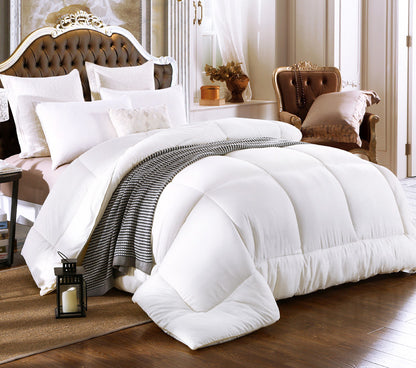 Royal Comforter Microfiber Quilt Doona Blanket (White, 180cm x 220cm)