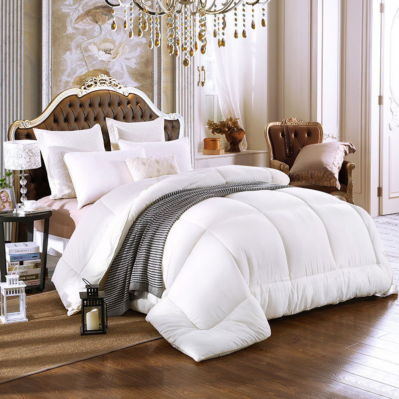 Royal Comforter Microfiber Quilt Doona Blanket (White, 180cm x 220cm)