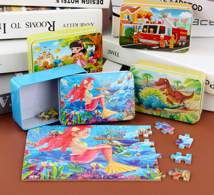 60PCS Wooden Jigsaw Puzzle Kids Educational Toy (Mermaid)