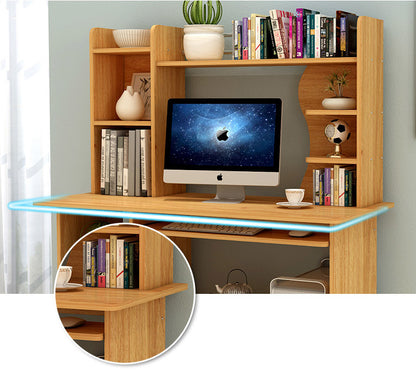 Expert Computer Desk Workstation with Shelf & Cabinet (Oak)