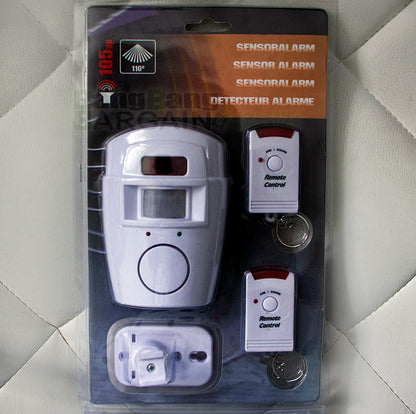 PIR House Alarm Infrared Sensor & Remote Control Set