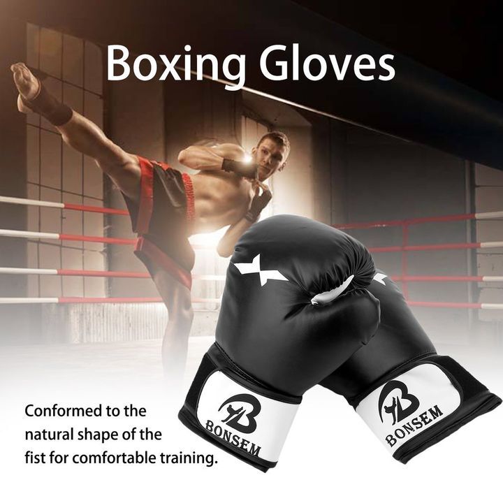 Fitness Training Boxing Gloves (Black)