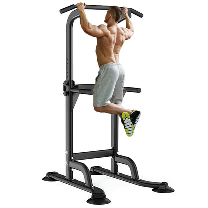 Power Tower Pull Up Dip Station Adjustable Home Gym Fitness