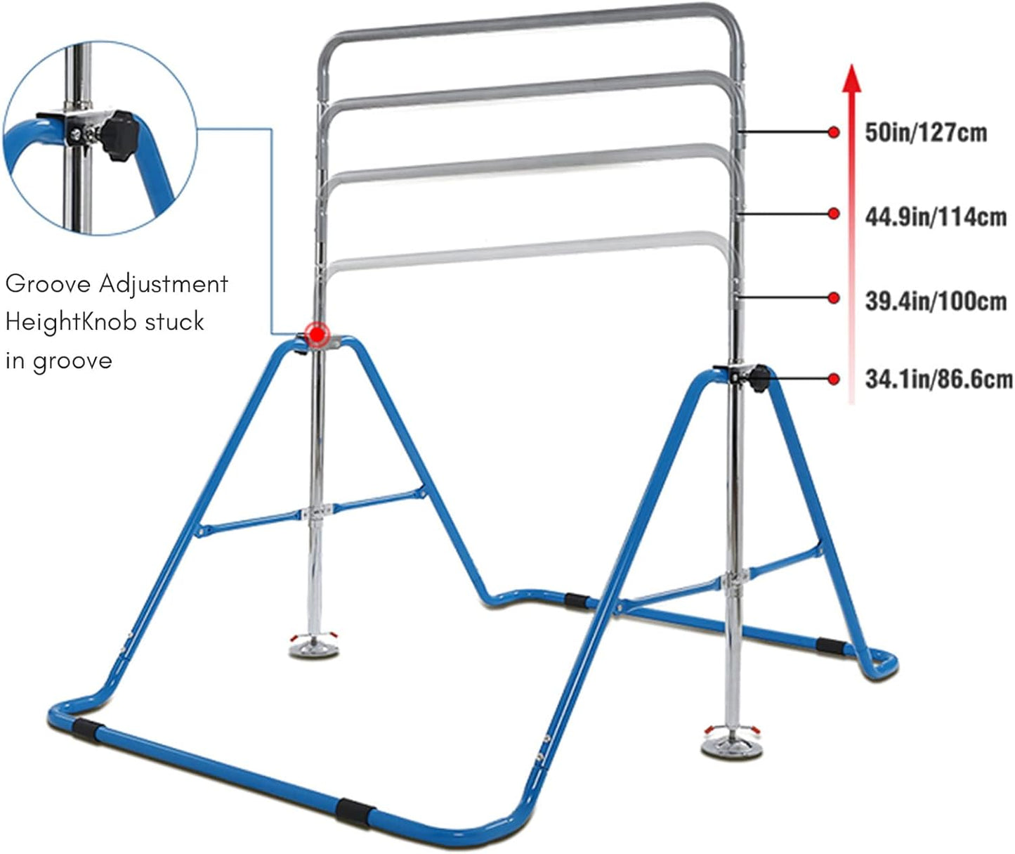 Gymnastics Training Bar Kids Gym Adjustable Horizontal Pull Up Station