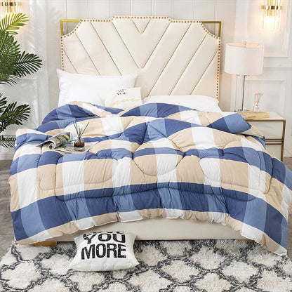 Royal Comforter Microfiber Quilt Doona Blanket (Stripes, 150cm x 200cm)