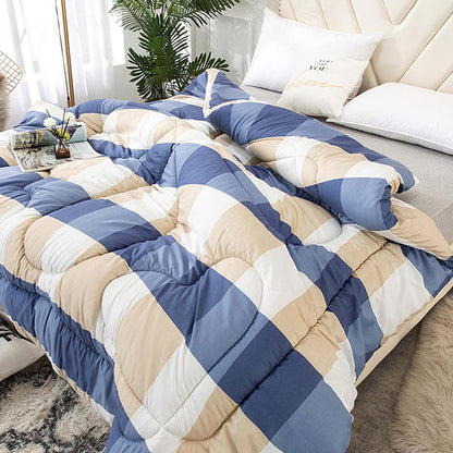 Royal Comforter Microfiber Quilt Doona Blanket (Stripes, 150cm x 200cm)