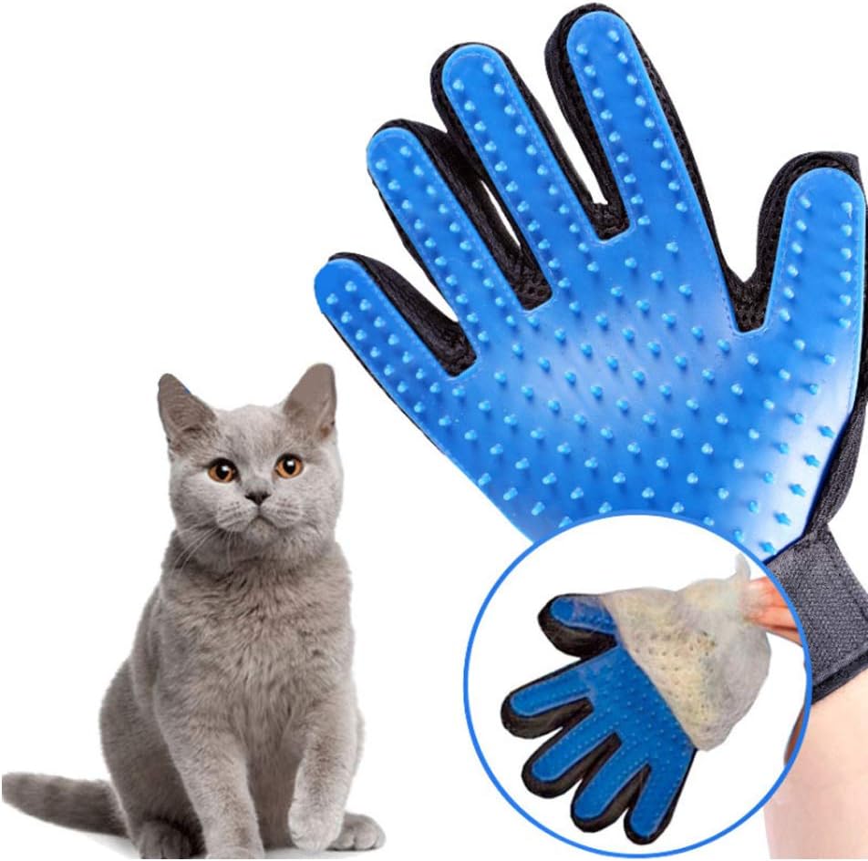 Magic Pet Grooming Glove Gentle Deshedding Cat Dog Hair Remover Brush