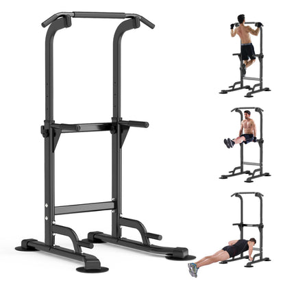 Power Tower Pull Up Dip Station Adjustable Home Gym Fitness