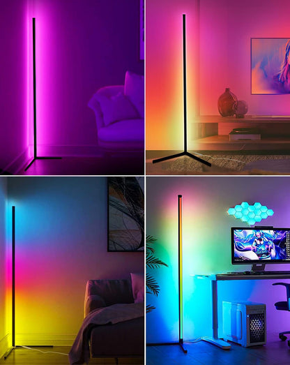 Smart Magic RGB LED Corner Floor Lamp Colour Changing Ambient Light