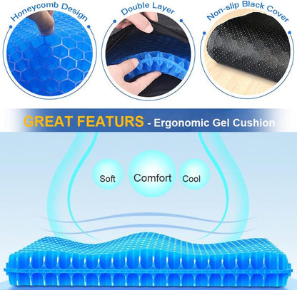 Orthopedic Gel Memory Foam Seat Support Cushion
