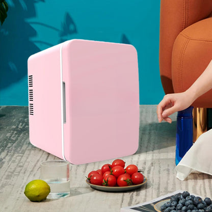 Compact Mini Fridge Portable Skincare Drinks Snacks Cooler - Pink