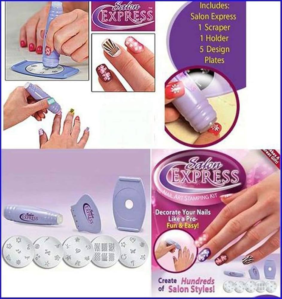 Professional Salon Express Nail Art Stamping Decorate Kit 40 Designs