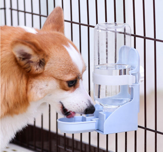 Pet Water Gravity Dispenser Bottle Feeder Station (Blue)