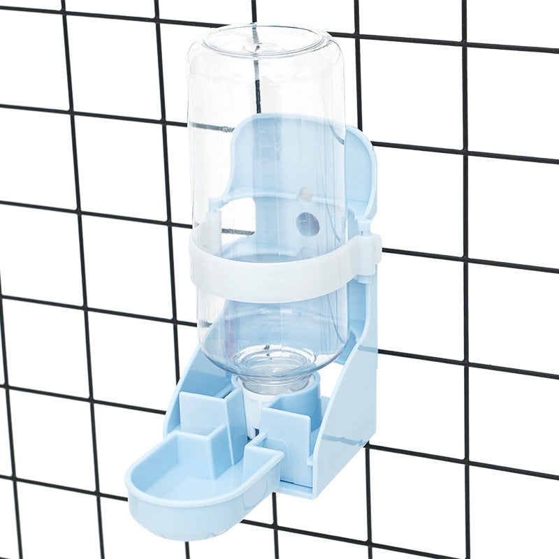 Pet Water Gravity Dispenser Bottle Feeder Station (Blue)