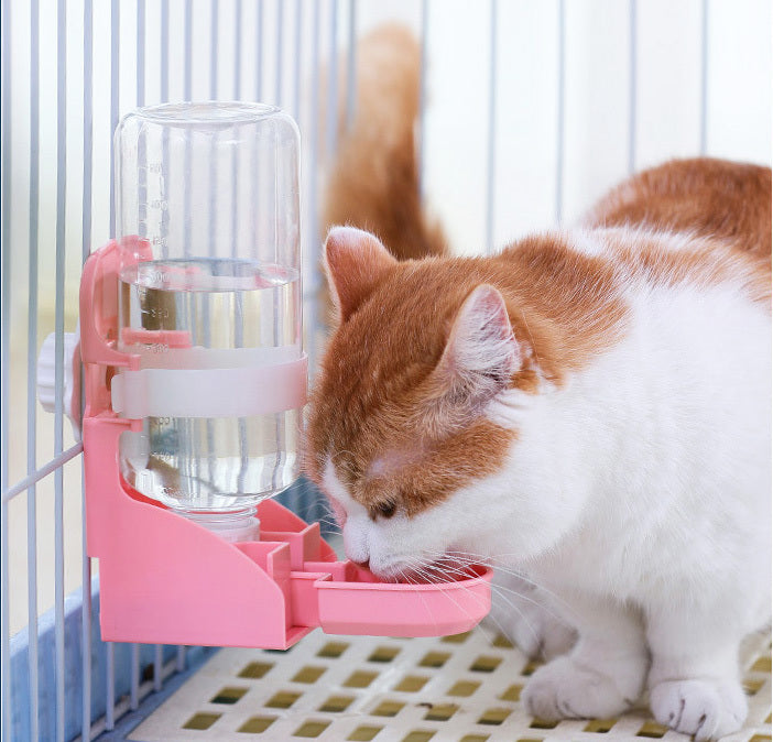 Pet Water Gravity Dispenser Bottle Feeder Station (Blue)