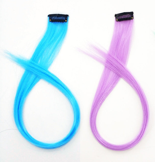 Instant Clip In Hair Extension Highlight (Mermaid Blue)