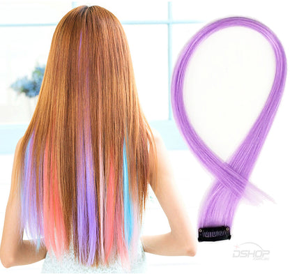 Instant Clip In Hair Extension Highlight (Royal Purple)