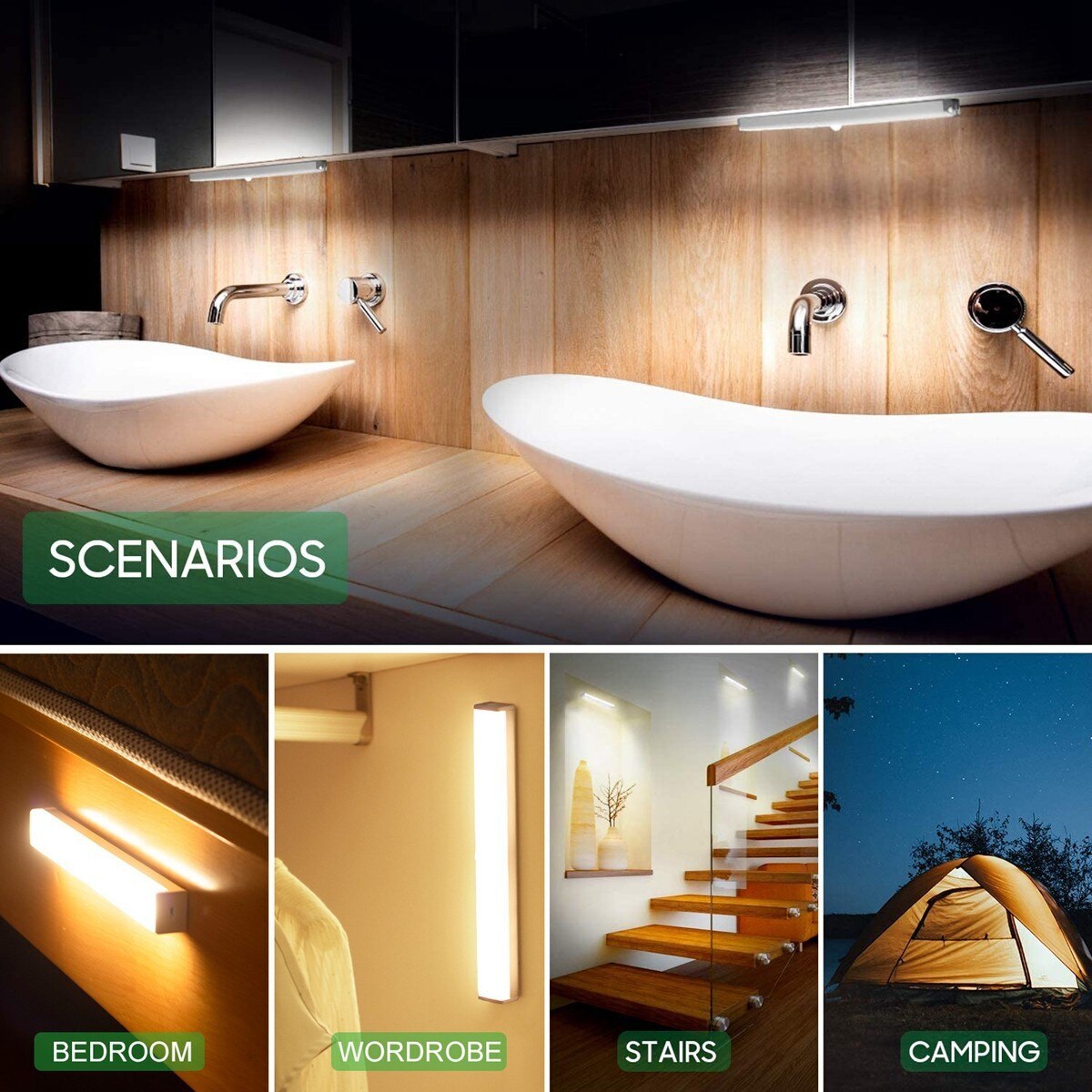 Ultra Bright Motion Activated Sensor 10 LED Wireless Night Light