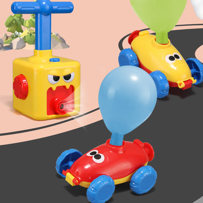 Balloon Powered Car Launcher Toy Set with 12 Balloons