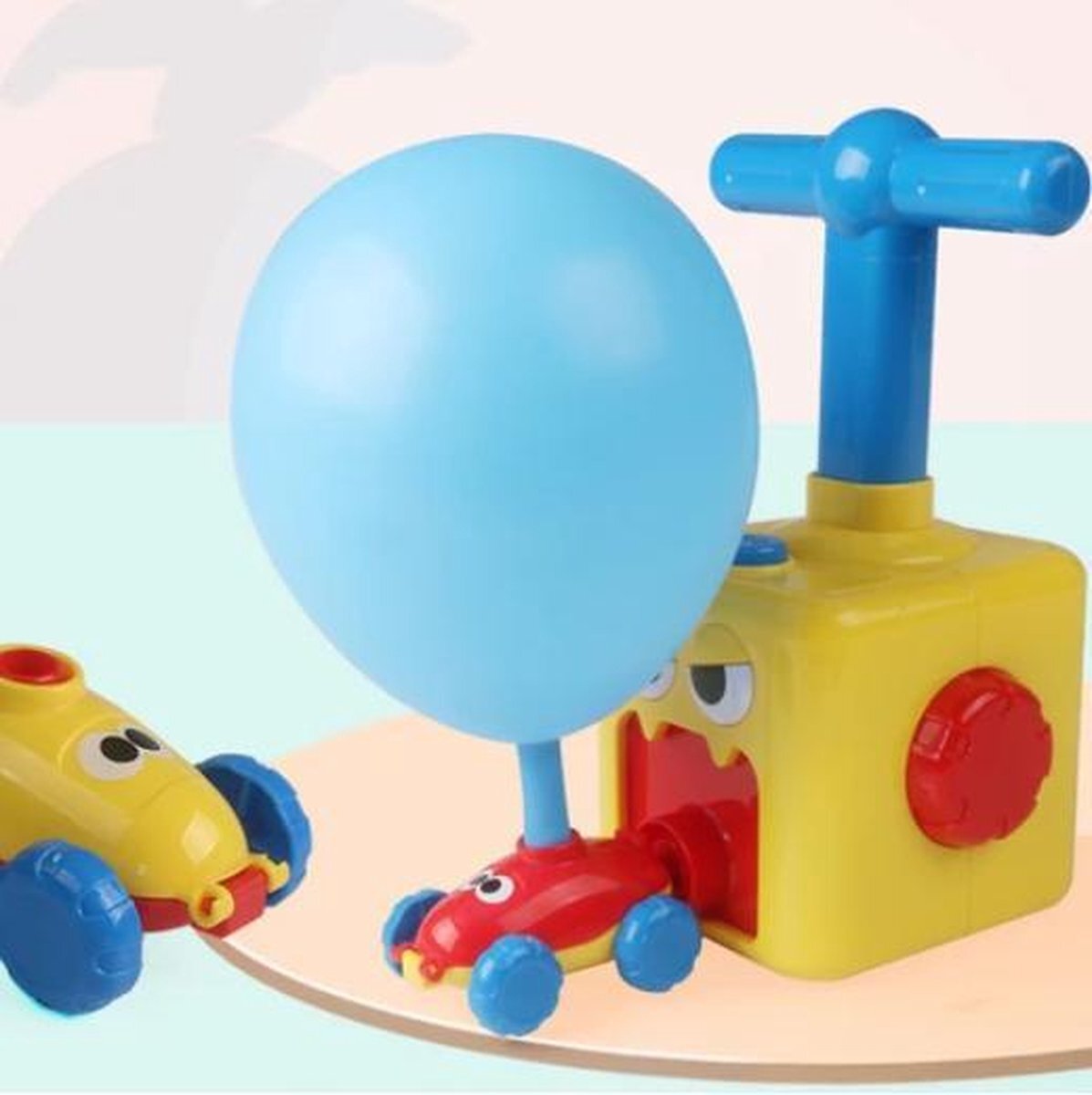 Balloon Powered Car Launcher Toy Set with 12 Balloons