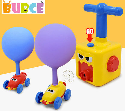 Balloon Powered Car Launcher Toy Set with 12 Balloons