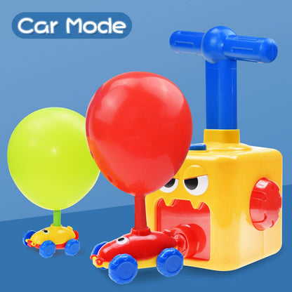 Balloon Powered Car Launcher Toy Set with 12 Balloons