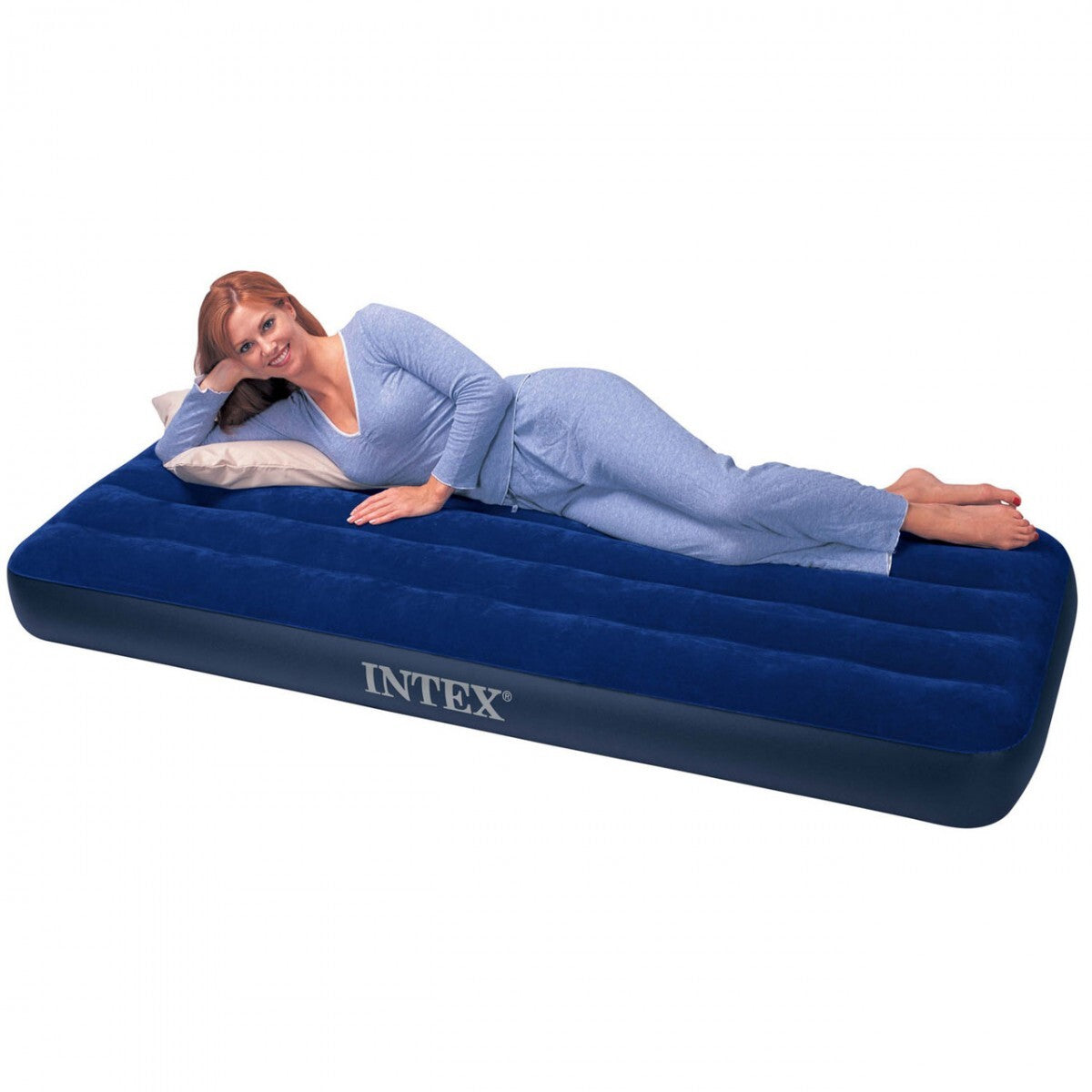 Intex Classic Downy Inflatable Single Mattress Air Bed