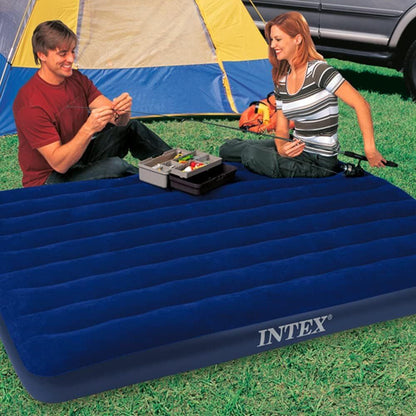 Intex Queen Classic Downy Inflatable Mattress Air Bed