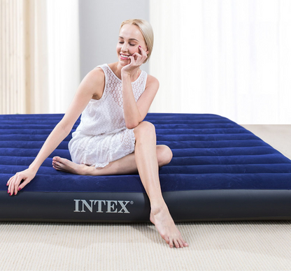 Intex Queen Classic Downy Inflatable Mattress Air Bed