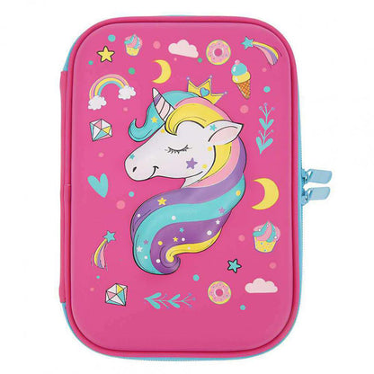 3D Unicorn Large Pencil Box Case Storage Organizer