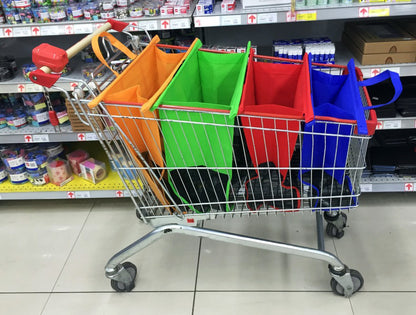 4-Piece Shopping Trolley Bags Organizer Set