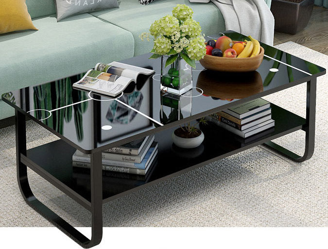 High Gloss Elegance Coffee Table with Shelf