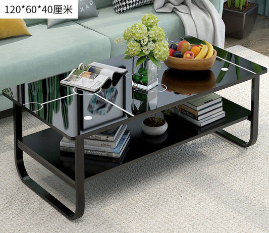 Large High Gloss Elegance Coffee Table with Shelf