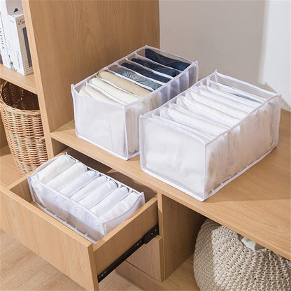 Large 7-Grid Compartments Wardrobe Clothes Organiser Jeans Storage Box