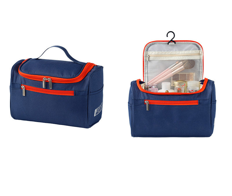 Travel Essential Hanging Toiletry Bag Storage Organiser (Navy)