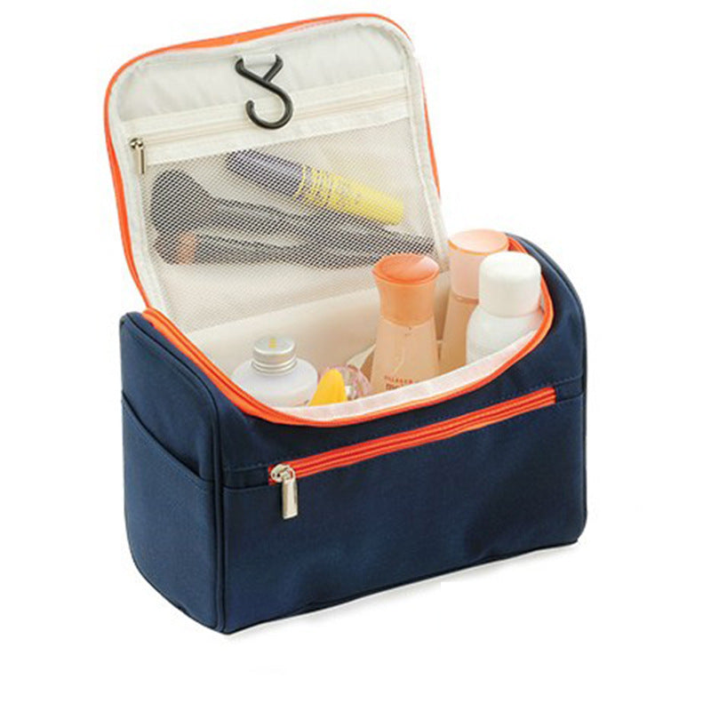 Travel Essential Hanging Toiletry Bag Storage Organiser (Navy)