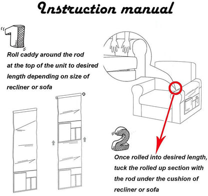 Sofa Couch Chair Armrest Organiser Remote Control Holder Armchair Storage Bag