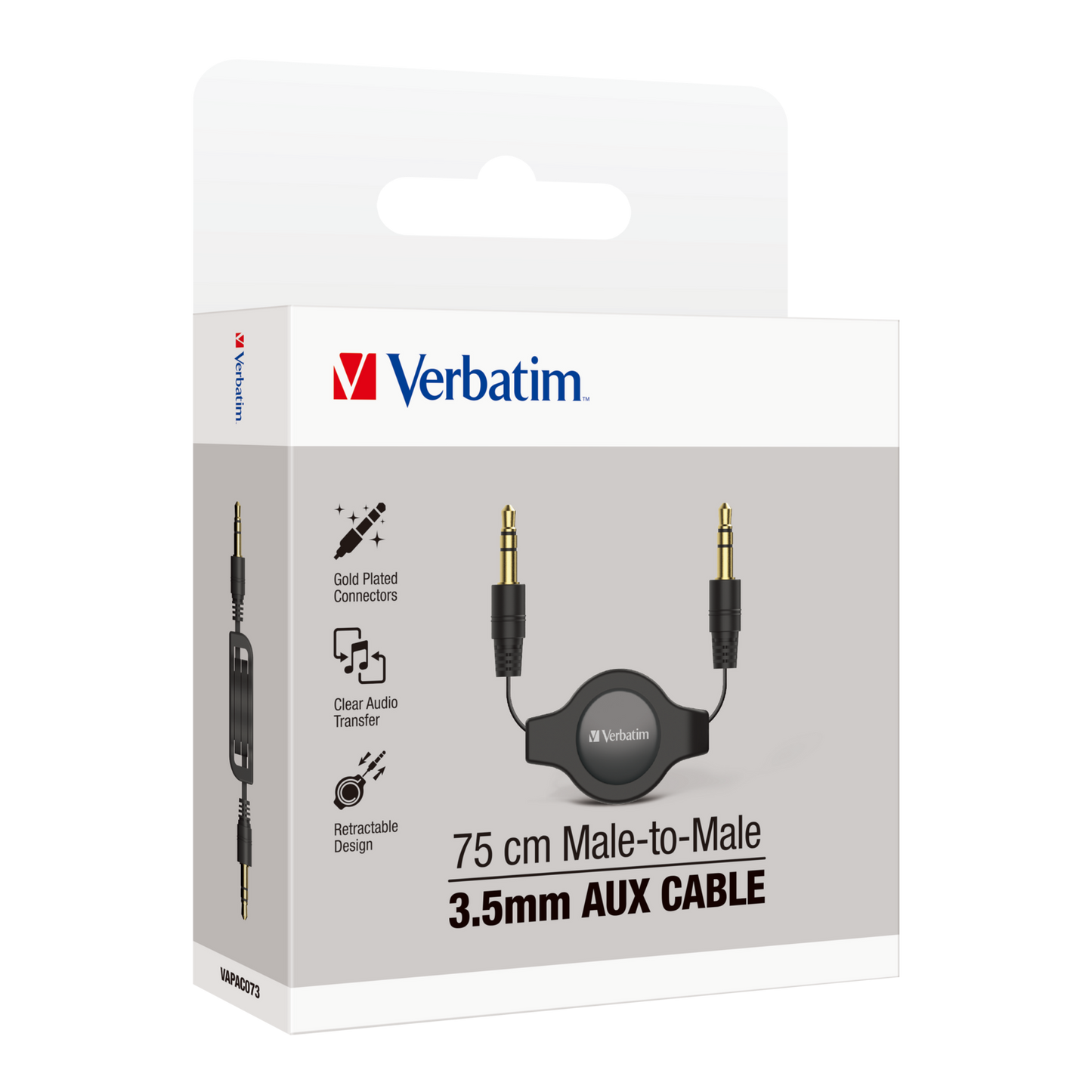 Verbatim 3.5mm Aux Audio Cable Retractable