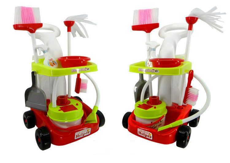 Little Helper Kids Cleaning Vacuum Trolley Pretend Play Toy Set