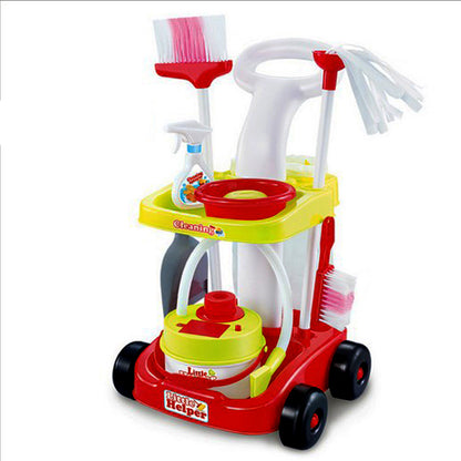 Little Helper Kids Cleaning Vacuum Trolley Pretend Play Toy Set