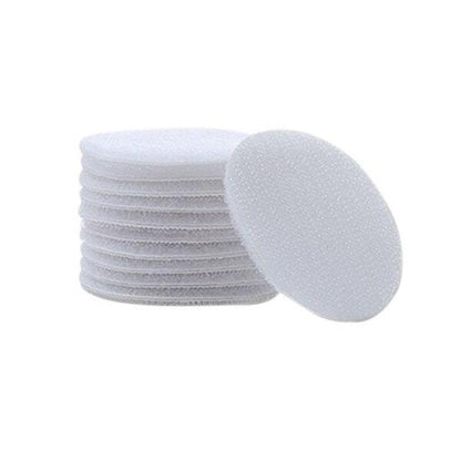 10 x Grip Stickers Velcro Adhesive Fabric Gripper for Carpet Couch Cushion Rug Sheet (White)