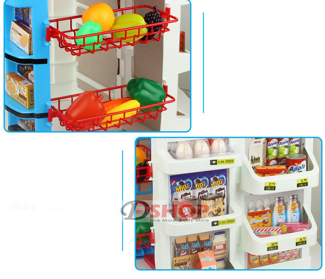 Deluxe Supermarket Toy Play Set with Shopping Trolley