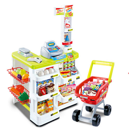 Deluxe Supermarket Toy Play Set with Shopping Trolley