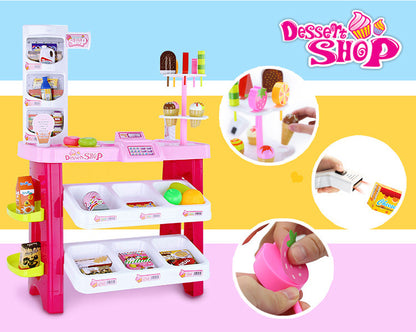 Deluxe Supermarket Dessert Shop Toy Set with Electronic Scanner