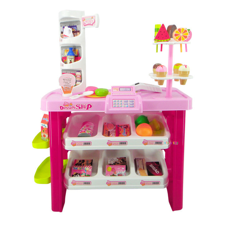 Deluxe Supermarket Dessert Shop Toy Set with Electronic Scanner