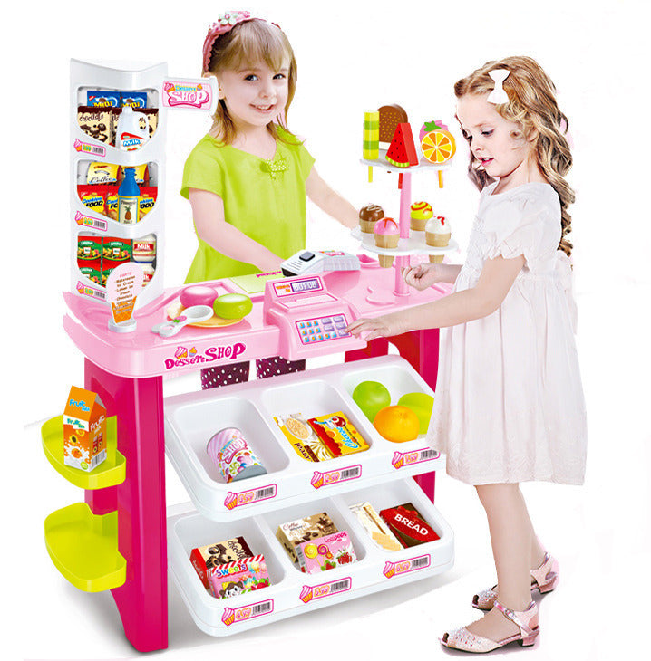 Deluxe Supermarket Dessert Shop Toy Set with Electronic Scanner