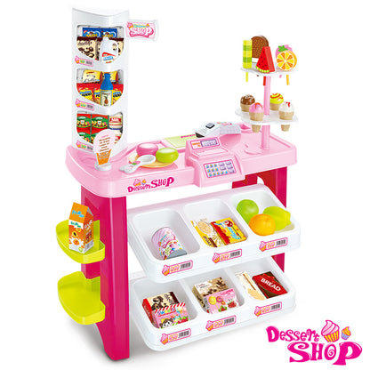 Deluxe Supermarket Dessert Shop Toy Set with Electronic Scanner