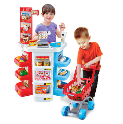 Deluxe Supermarket Toy Set with Shopping Trolley