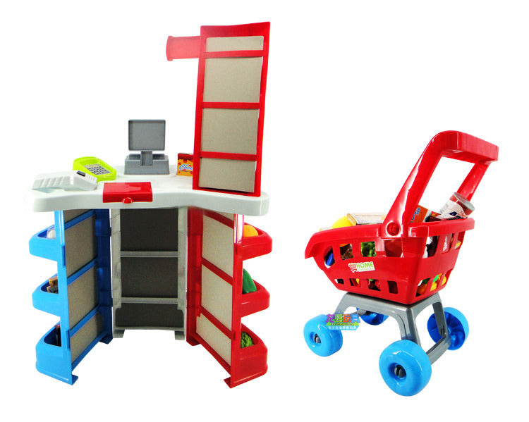 Deluxe Supermarket Toy Set with Shopping Trolley